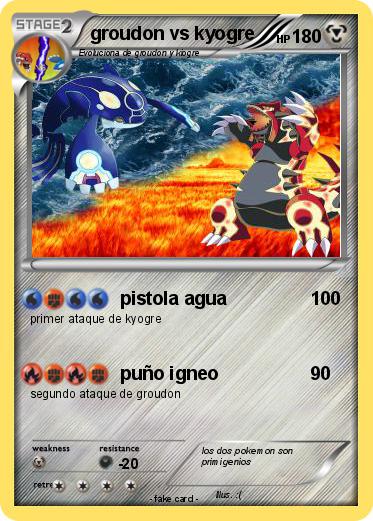 Pokemon groudon vs kyogre