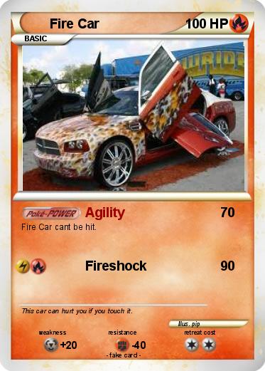 Pokemon Fire Car