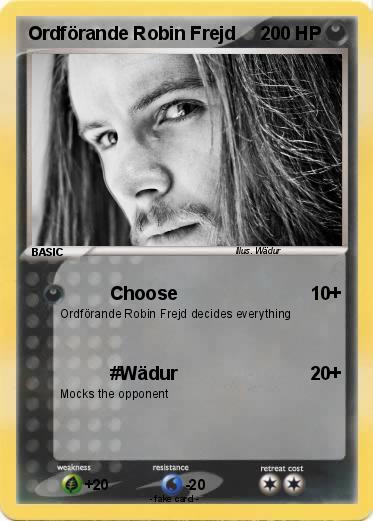 Pokemon Ordförande Robin Frejd