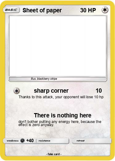 Pokemon Sheet of paper