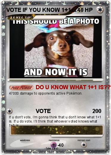 Pokemon VOTE IF YOU KNOW 1+1
