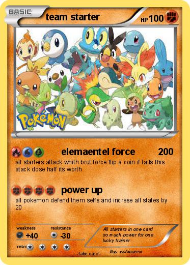 Pokemon team starter