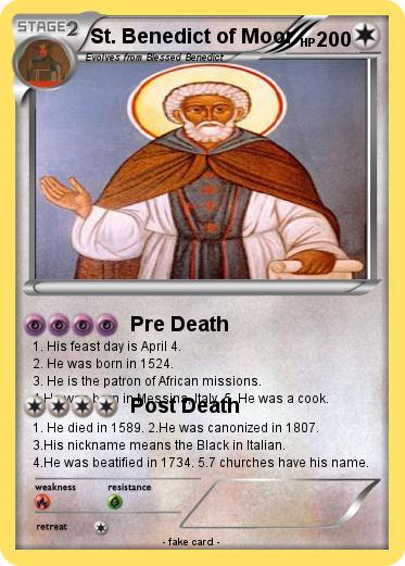 Pokemon St. Benedict of Moor