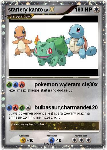 Pokemon startery kanto