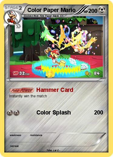Pokemon Color Paper Mario