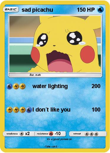 Pokemon sad picachu