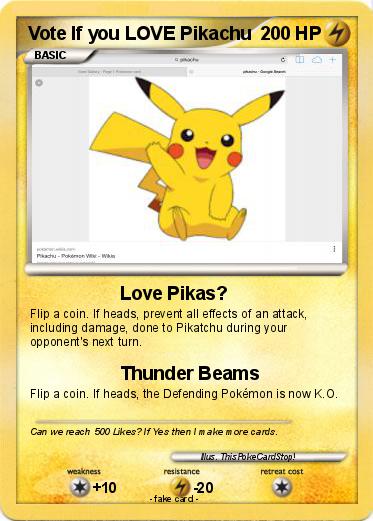 Pokemon Vote If you LOVE Pikachu