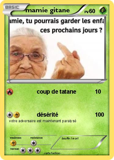 Pokemon mamie gitane
