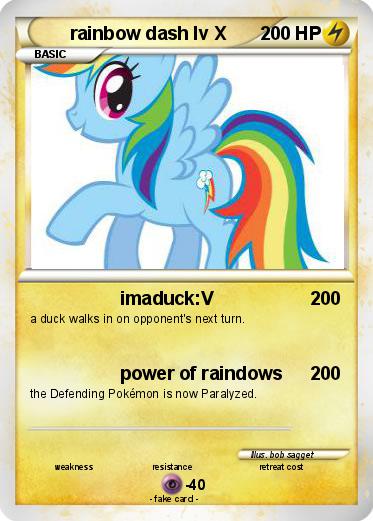 Pokemon rainbow dash lv X