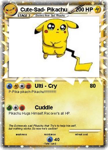 Pokemon Cute-Sad- Pikachu
