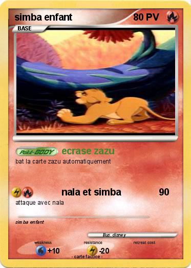 Pokemon simba enfant