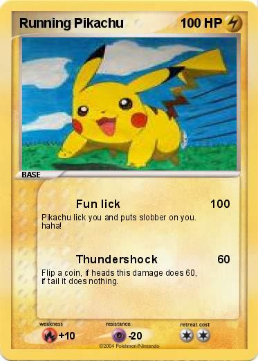 Pokemon Running Pikachu
