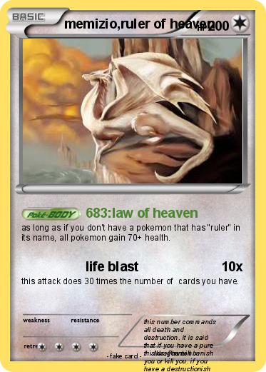 Pokemon memizio,ruler of heaven