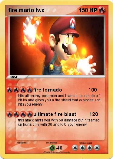 Pokemon fire mario lv.x