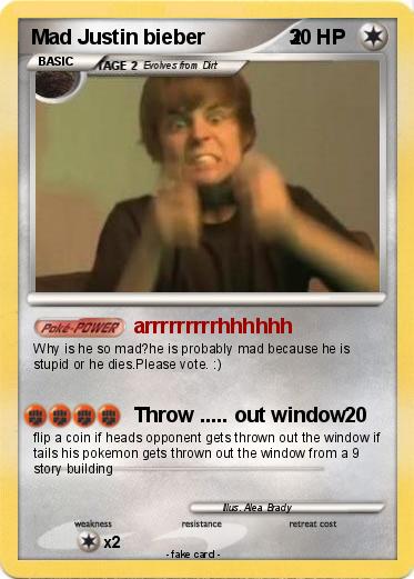 Pokemon Mad Justin bieber               2