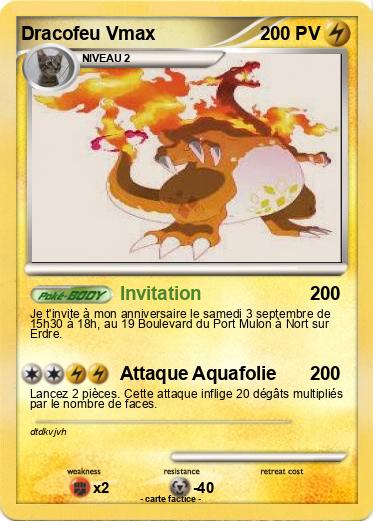 Pokemon Dracofeu Vmax