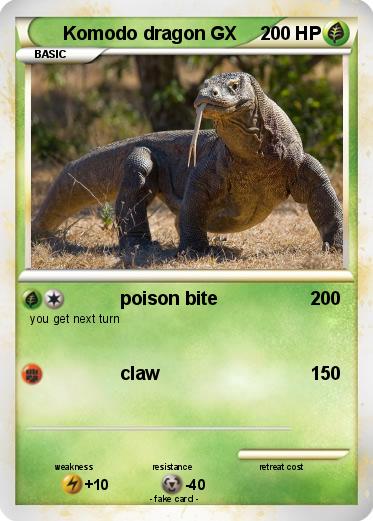 Pokemon Komodo dragon GX
