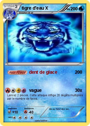 Pokemon tigre d'eau X