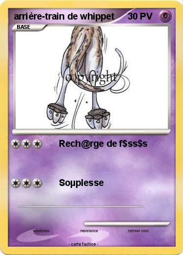 Pokemon arrière-train de whippet
