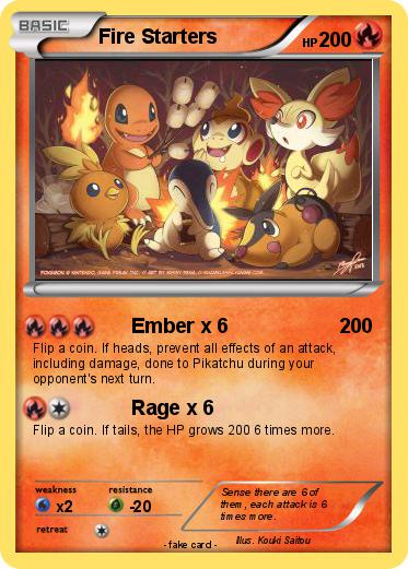 Pokemon Fire Starters