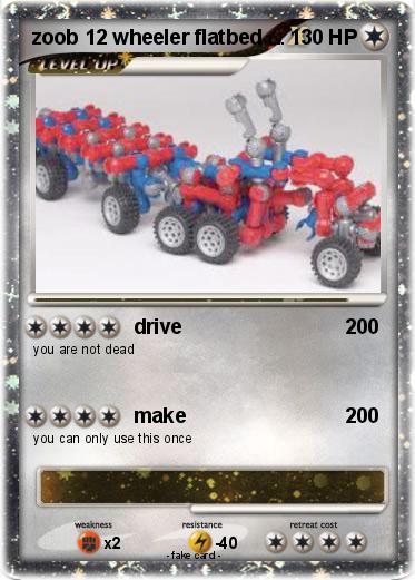 Pokemon zoob 12 wheeler flatbed