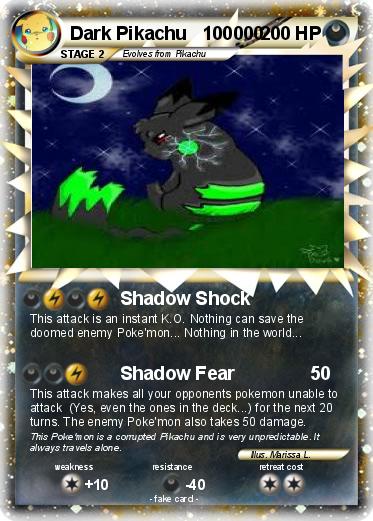 Pokemon Dark Pikachu   100000