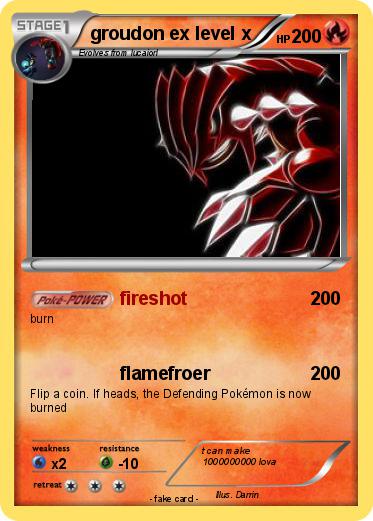 Pokemon groudon ex level x