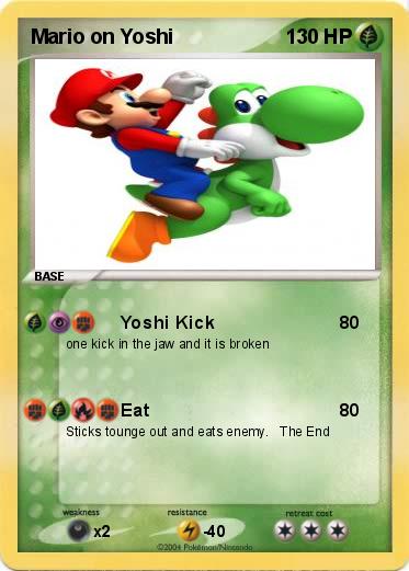 Pokemon Mario on Yoshi