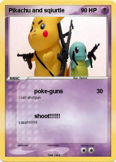 Pokemon Pikachu and sqiurtle