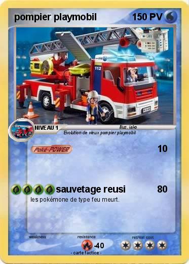 Pokemon pompier playmobil