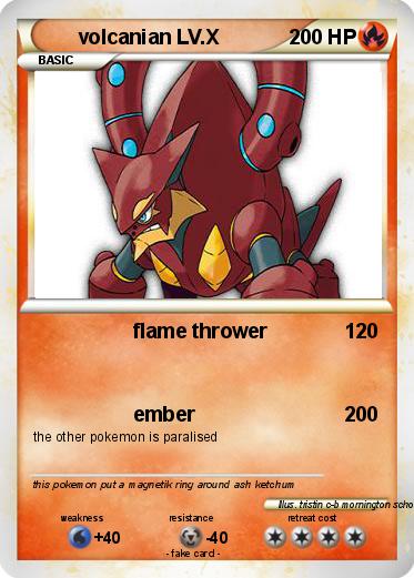 Pokemon volcanian LV.X