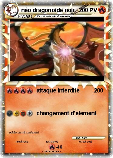 Pokemon néo dragonoide noir