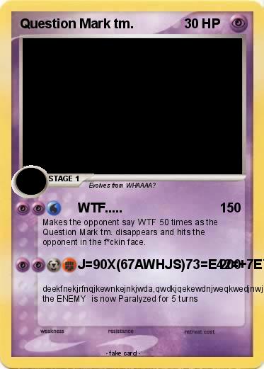 Pokemon Question Mark tm.