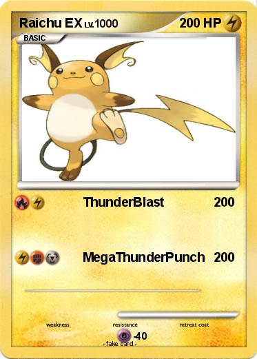 Pokemon Raichu EX