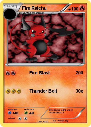 Pokemon Fire Raichu