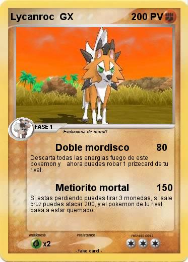 Pokemon Lycanroc  GX