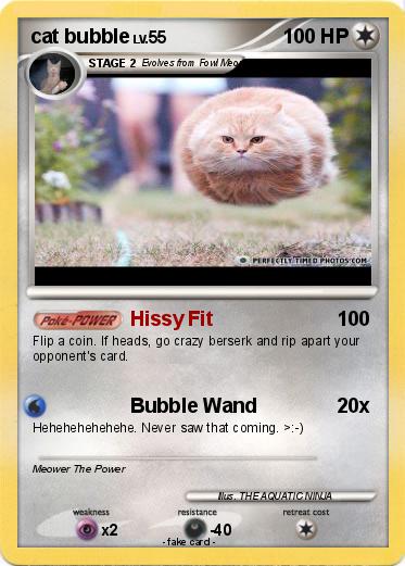 Pokemon cat bubble