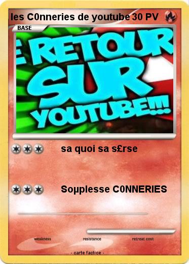 Pokemon les C0nneries de youtube