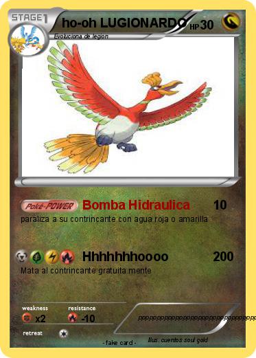 Pokemon ho-oh LUGIONARDO