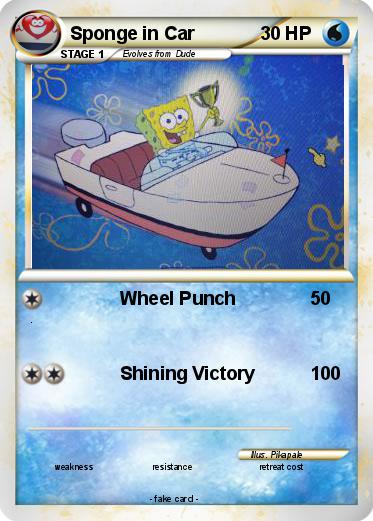 Pokemon Sponge in Car