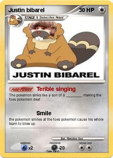 Pokemon Justin bibarel