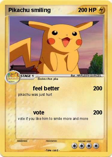 Pokemon Pikachu smiling