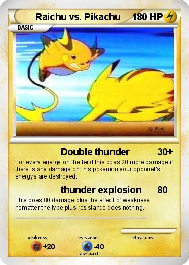 Pokemon Raichu vs. Pikachu