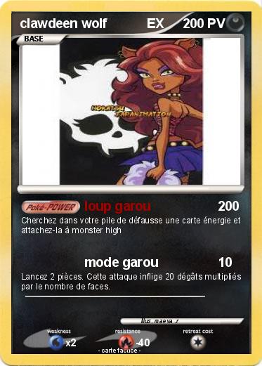 Pokemon clawdeen wolf           EX