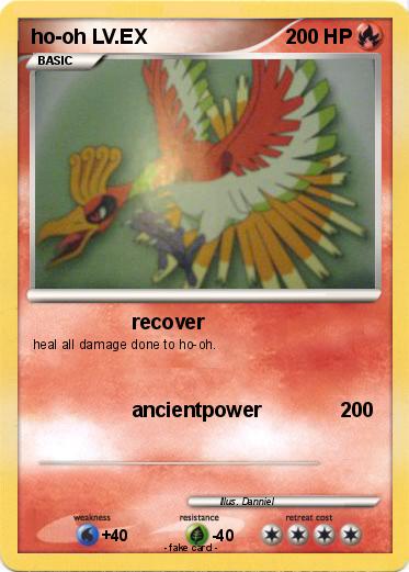 Pokemon ho-oh LV.EX