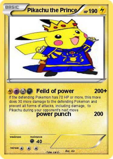 Pokemon Pikachu the Prince