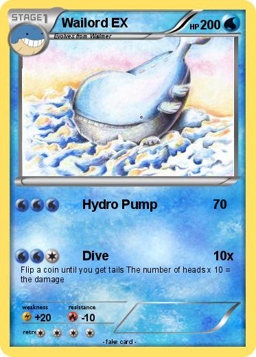 Pokemon Wailord EX