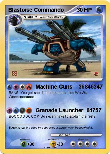 Pokemon Blastoise Commando