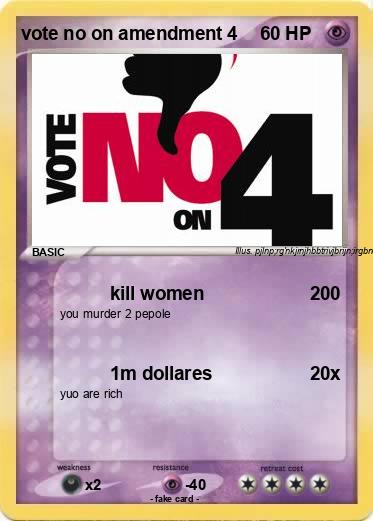Pokemon vote no on amendment 4