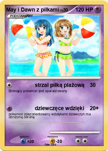 Pokemon May i Dawn z piłkami